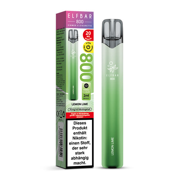 Elfbar 800 Einweg E-Zigarette - Lemon Lime 20mg Nikotin