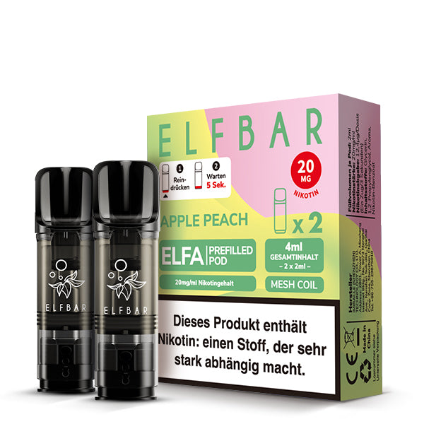 ELFBAR ELFA Pod - Apple Peach 20mg Nikotin (2er Pack)