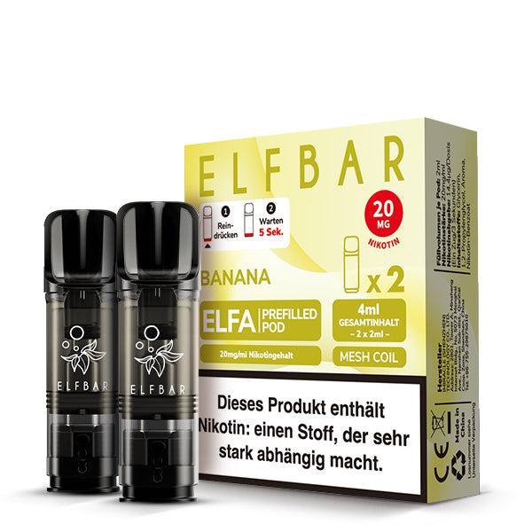 ELFBAR ELFA Pod - Banane 20mg Nikotin (2er Pack)
