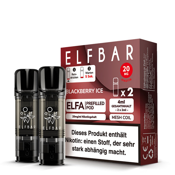 ELFBAR ELFA Pod - Blackberry Ice 20mg Nikotin (2er Pack)