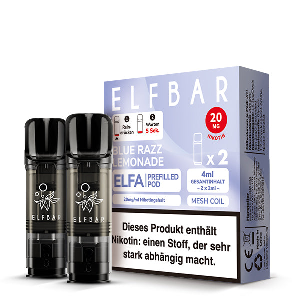 ELFBAR ELFA Pod - Blue Razz Lemonade 20mg Nikotin (2er Pack)