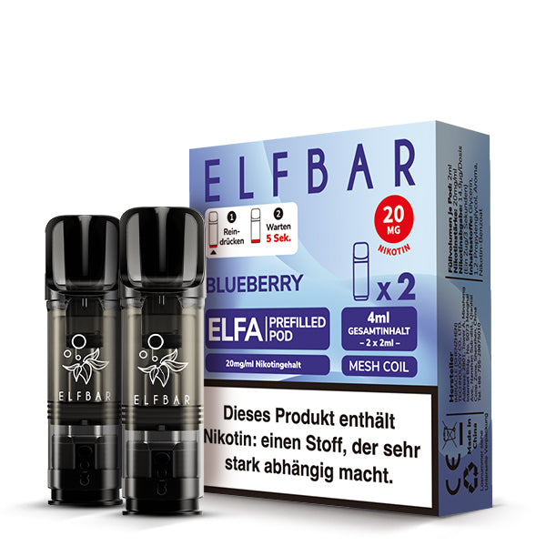 ELFBAR ELFA Pod - Blueberry 20mg Nikotin (2er Pack)