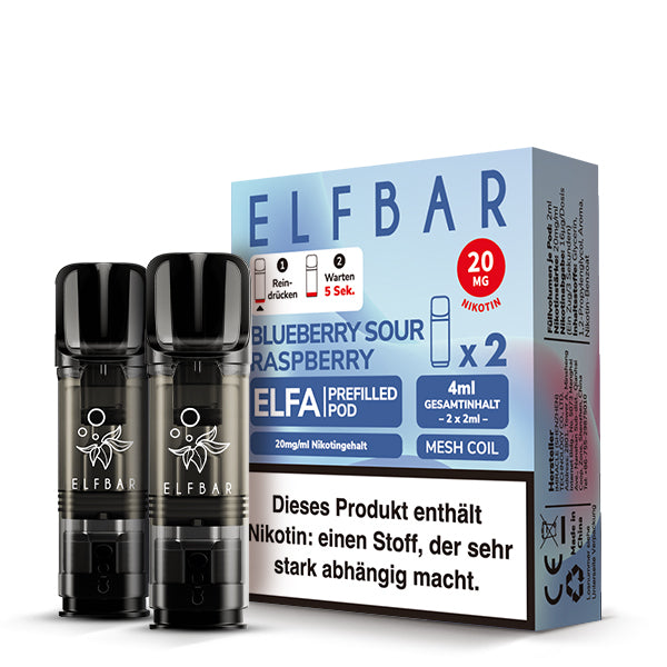 ELFBAR ELFA Pod - Blueberry Sour Raspberry 20mg Nikotin (2er Pack)