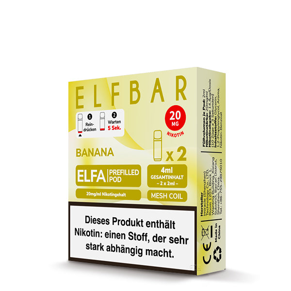 ELFBAR ELFA Pod - Banane 20mg Nikotin (2er Pack)