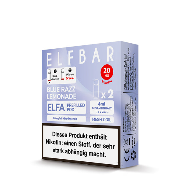 ELFBAR ELFA Pod - Blue Razz Lemonade 20mg Nikotin (2er Pack)