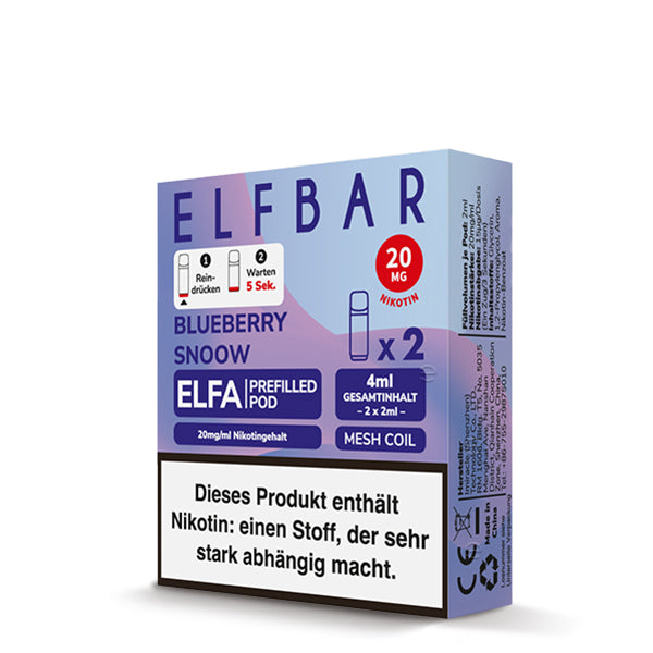 ELFBAR ELFA Pod - Blueberry Snoow 20mg Nikotin (2er Pack)