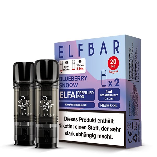 ELFBAR ELFA Pod - Blueberry Snoow 20mg Nikotin (2er Pack)