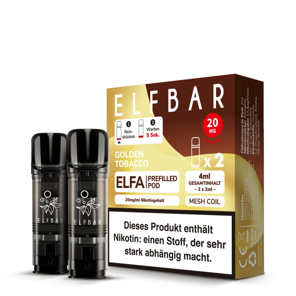 ELFBAR ELFA Pod - Golden Tobacco 20mg Nikotin (2er Pack)