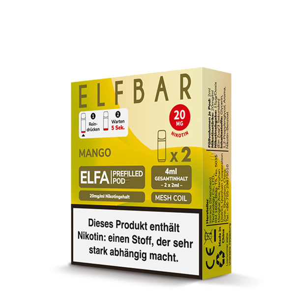 ELFBAR ELFA Pod - Mango 20mg Nikotin (2er Pack)