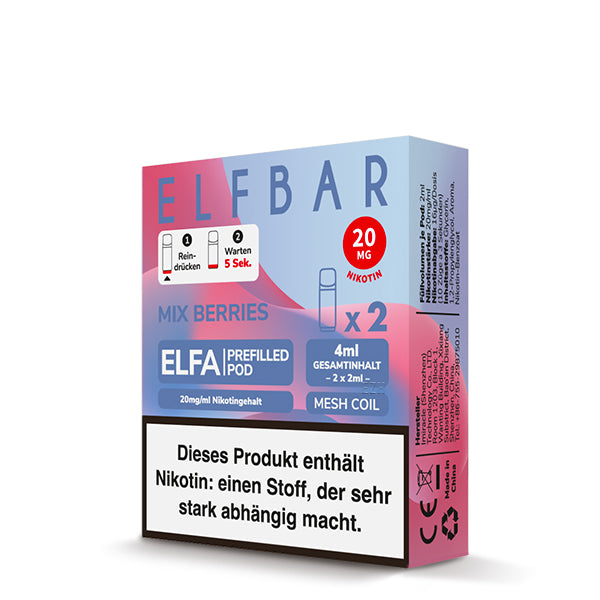 ELFBAR ELFA Pod - Mix Berrys 20mg Nikotin (2er Pack)