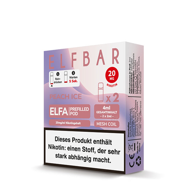 ELFBAR ELFA Pod - Peach Ice 20mg Nikotin (2er Pack)