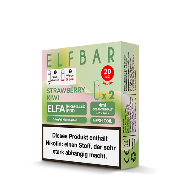 ELFBAR ELFA Pod - Strawberry Kiwi 20mg Nikotin (2er Pack)
