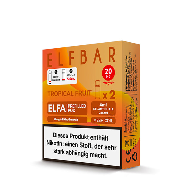 ELFBAR ELFA Pod - Tropical Fruit 20mg Nikotin (2er Pack)