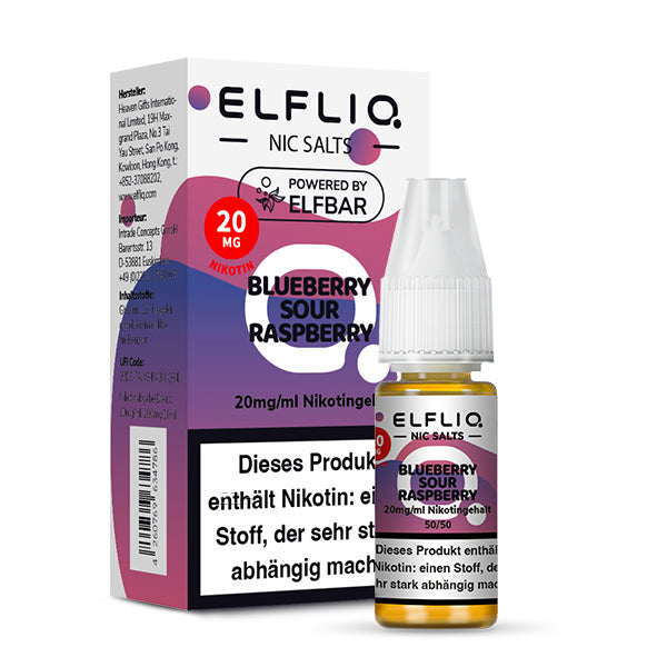 Elfbar Elfliq 10ml - Blueberry Sour Raspberry 20mg Nikotinsalz