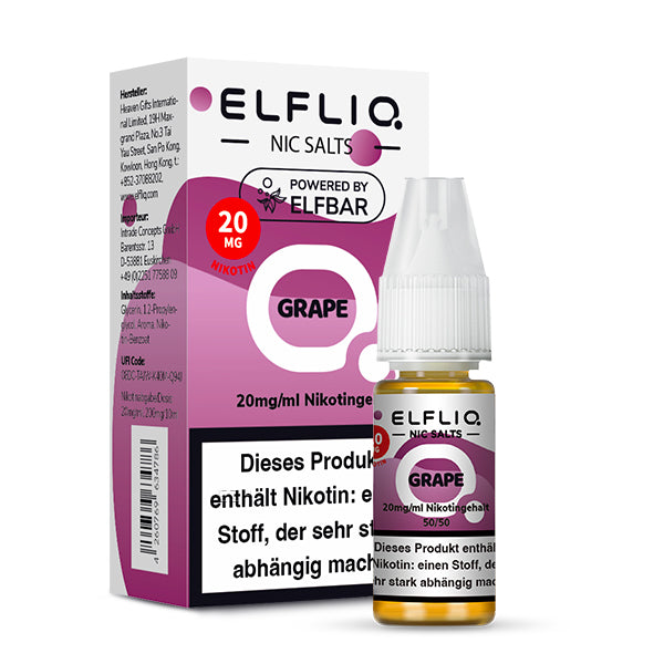 Elfbar Elfliq 10ml - Grape 20mg Nikotinsalz