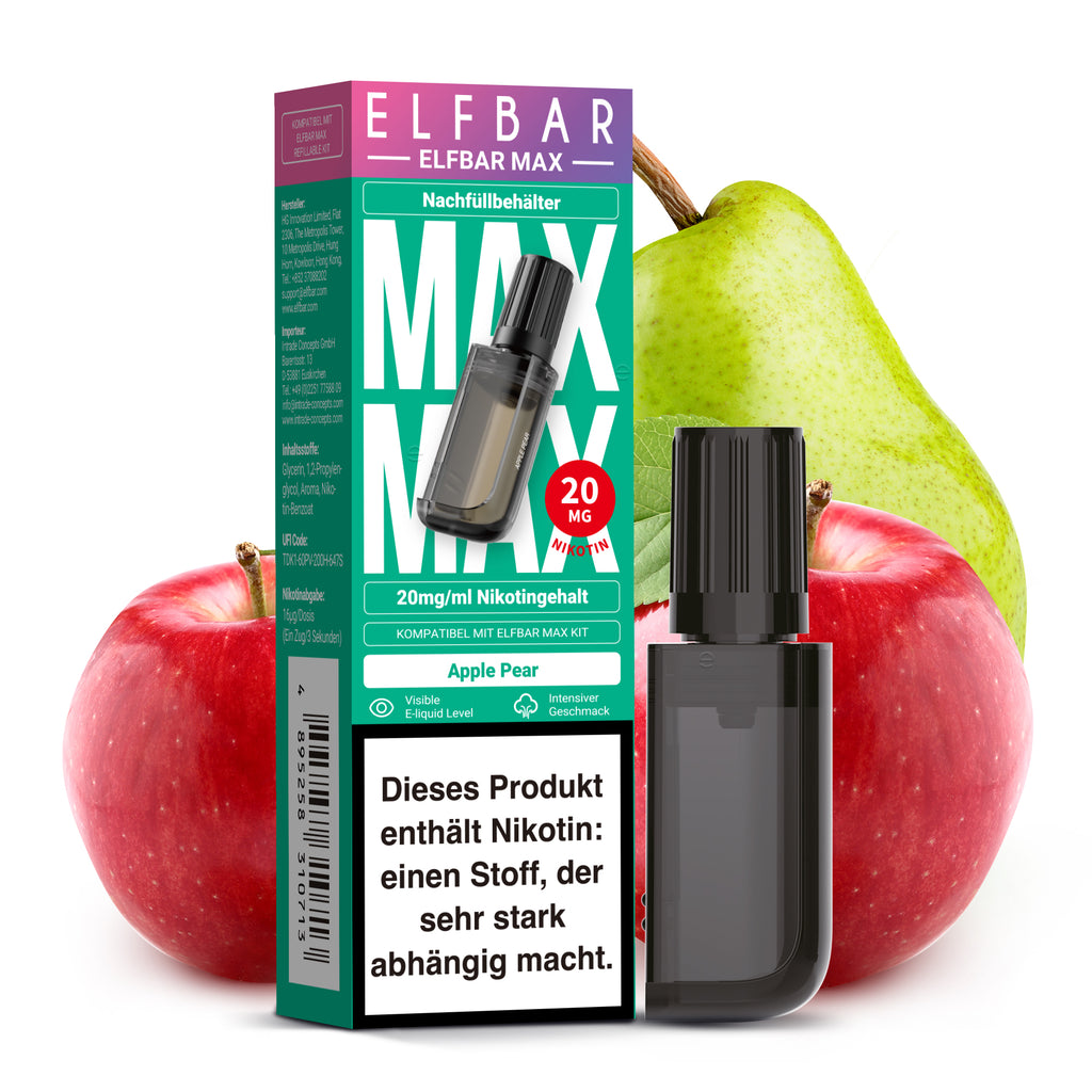 Elfbar MAX Pod - Apple Pear 20mg Nikotingehalt