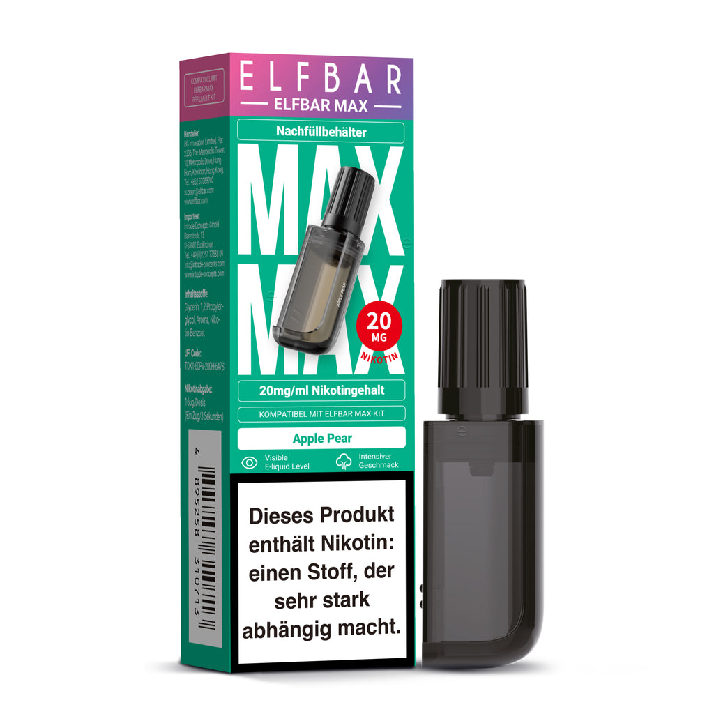 Elfbar MAX Pod - Apple Pear 20mg Nikotingehalt