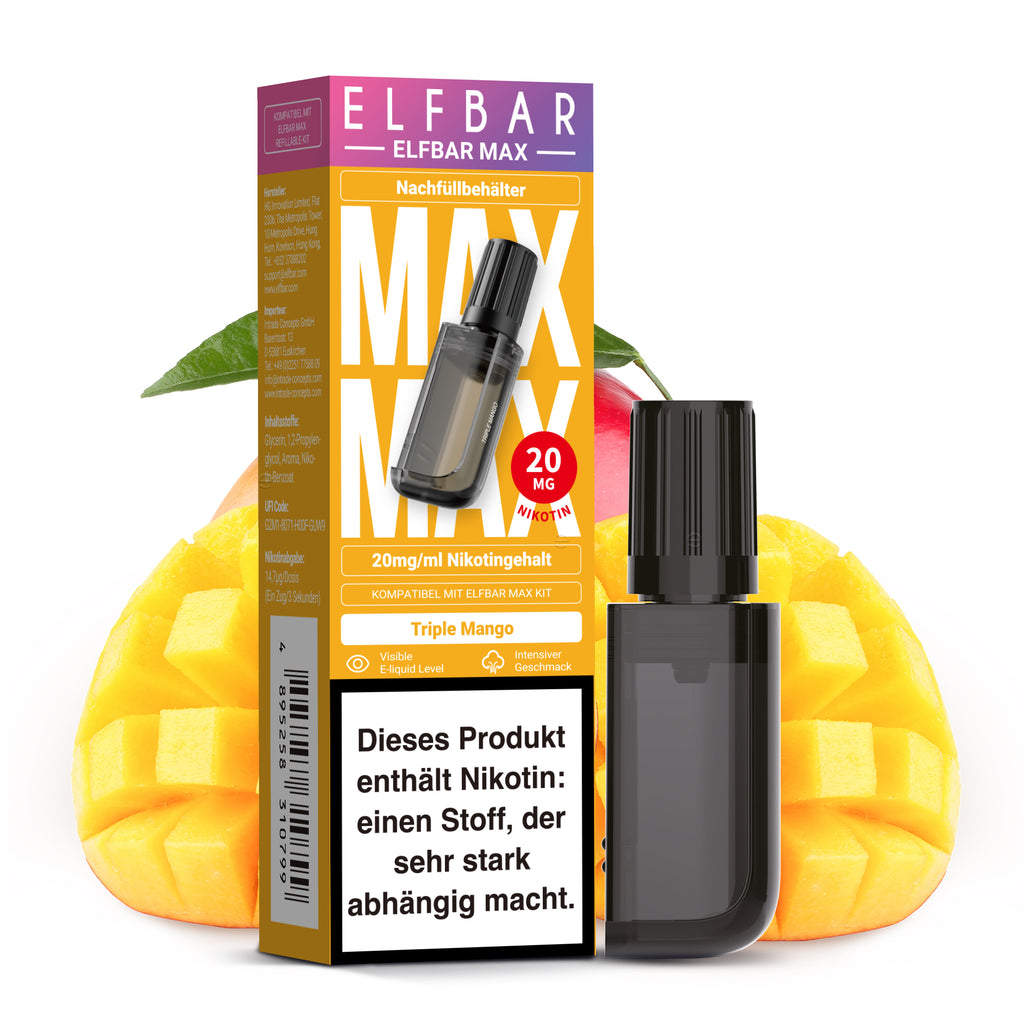 Elfbar MAX Pod - Triple Mango 20mg Nikotingehalt