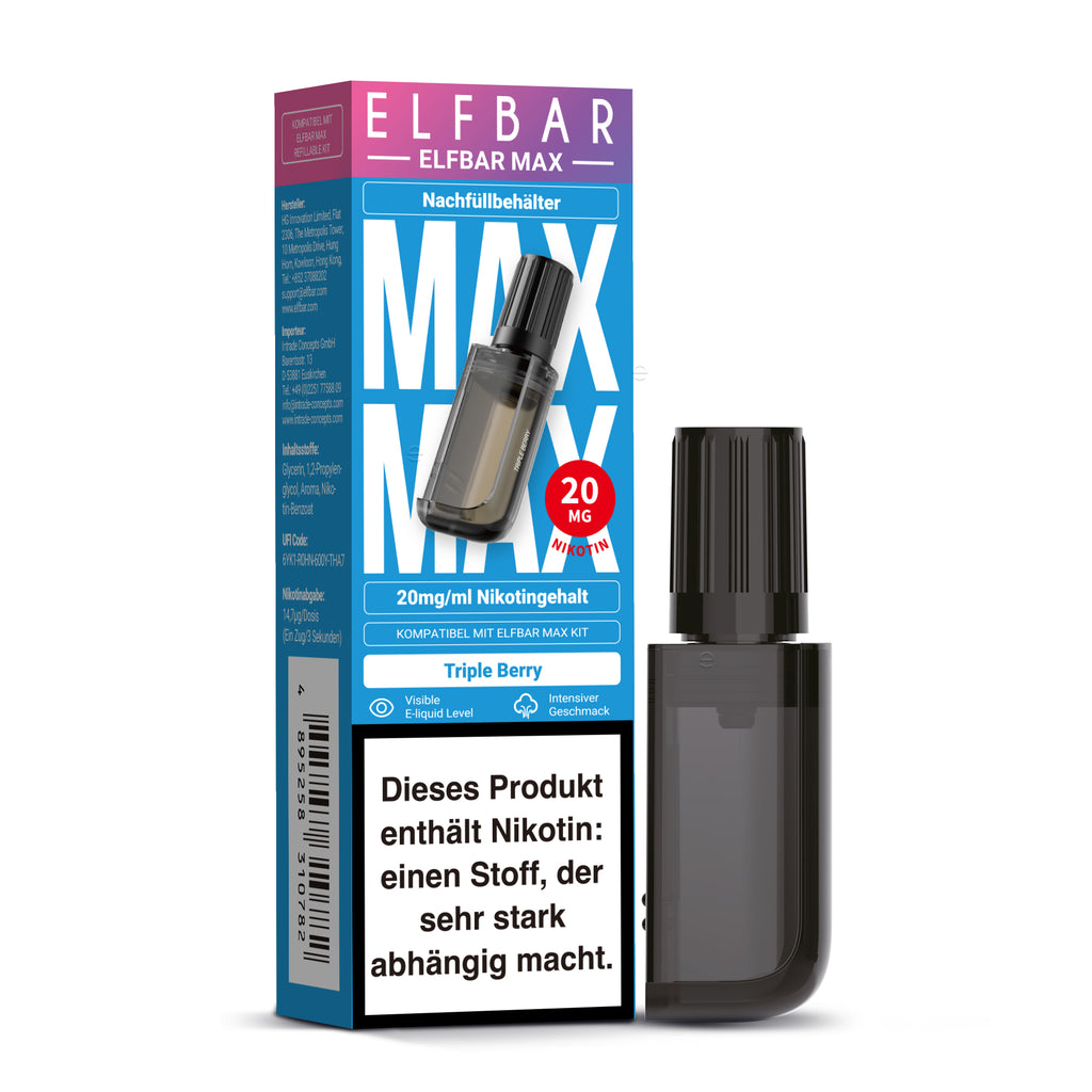 Elfbar MAX Pod - Triple Berry 20mg Nikotingehalt