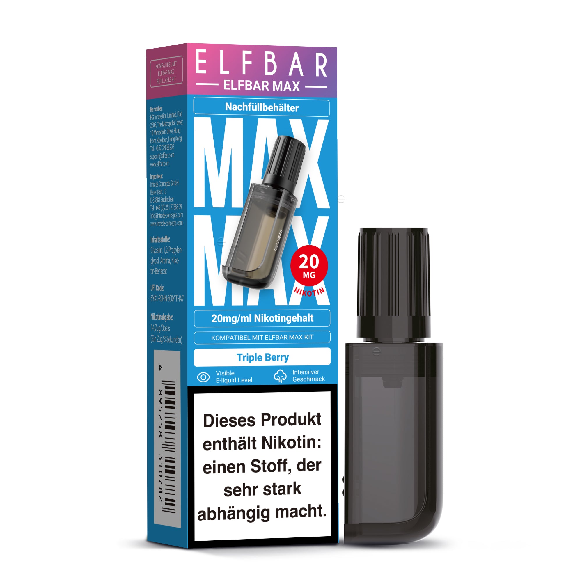 Elfbar MAX Pod - Triple Berry 20mg Nikotingehalt