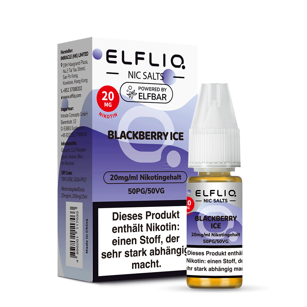 Elfbar Elfliq 10ml - Blackberry Ice 20mg Nikotinsalz