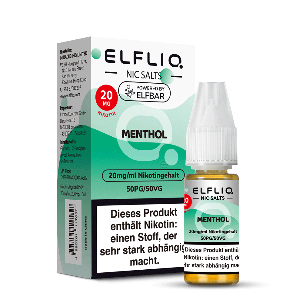 Elfbar Elfliq 10ml - Menthol 20mg Nikotinsalz